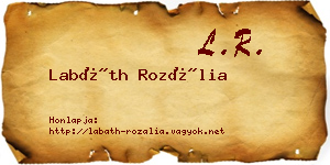 Labáth Rozália névjegykártya