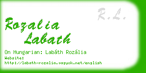 rozalia labath business card