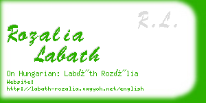 rozalia labath business card